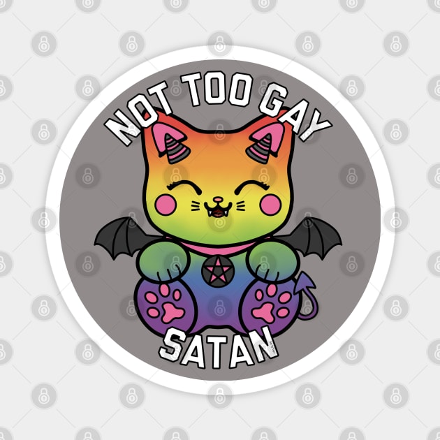 Not Too Gay Satan Magnet by Art by Veya